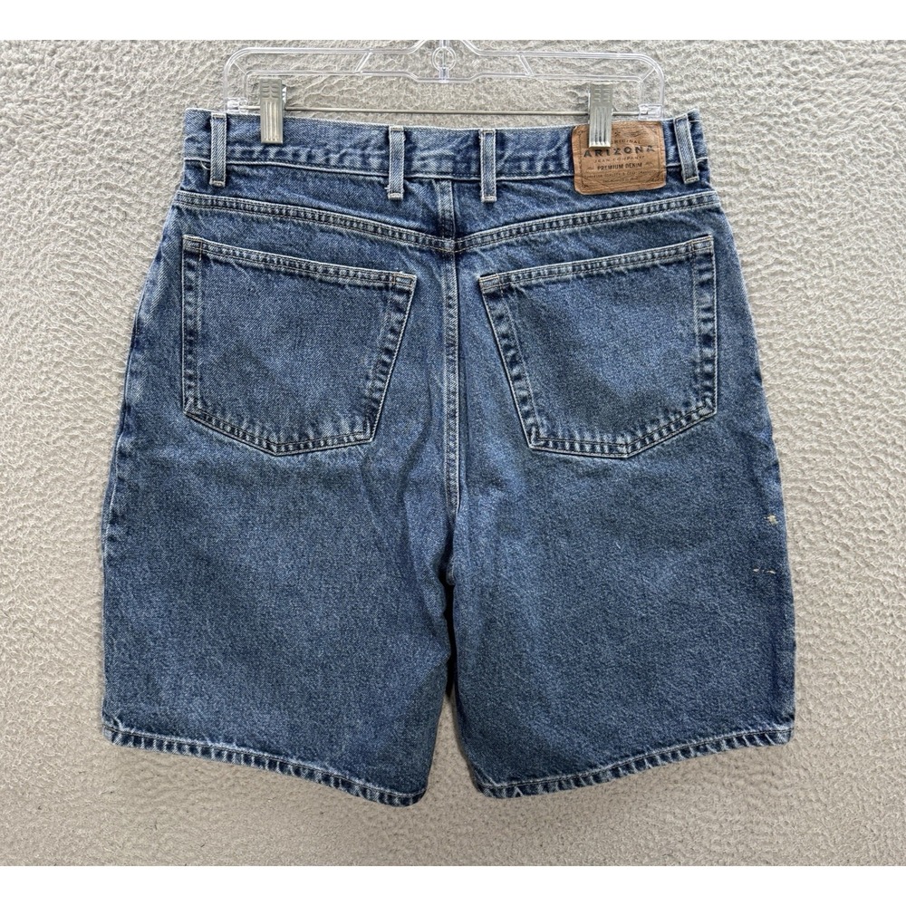 Vintage Arizona Shorts Mens 34 Fits 33 Blue Denim Loose Jorts Grunge Skater Y2K